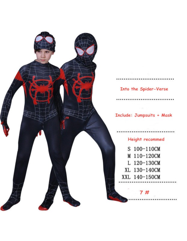 Kids and Men Spiderman Cosplay Clothing  Superhero Costume M40661