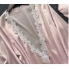 5pcs silk robe women sexy bride dressing gown bridesmaid robe bath Bridesmaid Satin Lace RobesM6059