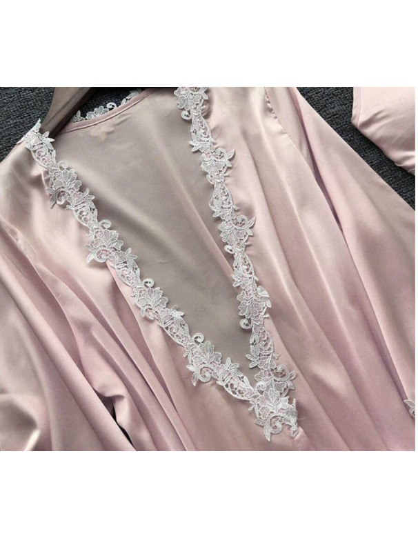 5pcs silk robe women sexy bride dressing gown bridesmaid robe bath Bridesmaid Satin Lace RobesM6059