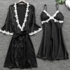 5pcs silk robe women sexy bride dressing gown bridesmaid robe bath Bridesmaid Satin Lace RobesM6059