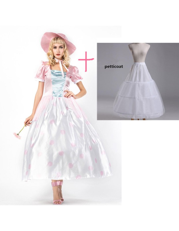 Movie Toy Story Bo Peep Cosplay Costume Pink Princess Dress M40600