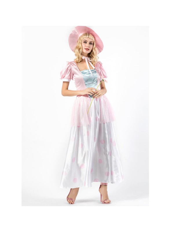 Movie Toy Story Bo Peep Cosplay Costume Pink Princess Dress M40600