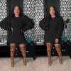 Winter Fashion Fluffy Tassel Warm Sweater 2 Piece Set M8526