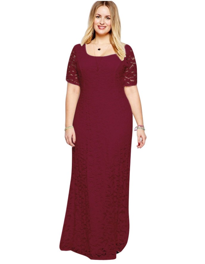 Elegant Women Lace Long Party Dress M30416