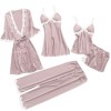 5pcs silk robe women sexy bride dressing gown bridesmaid robe bath Bridesmaid Satin Lace RobesM6059