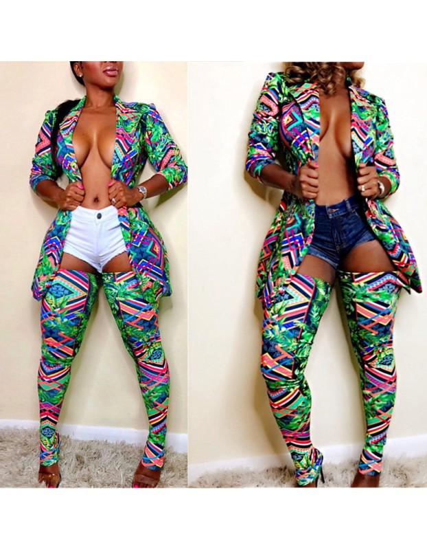 Sexy camo leopard print two piece set M6006