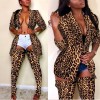 Sexy camo leopard print two piece set M6006