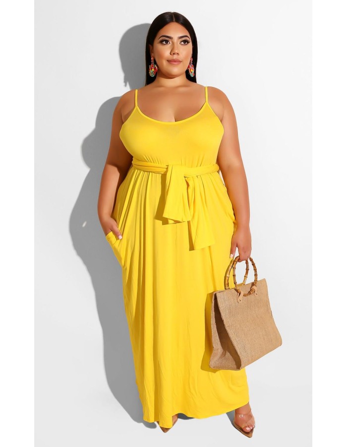 Womens Spaghetti Strap Beach Maxi Dress Plus Size M8425