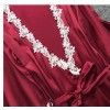 5pcs silk robe women sexy bride dressing gown bridesmaid robe bath Bridesmaid Satin Lace RobesM6059