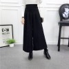 Autumn Winter Woolen Plaid Wide Leg Pants FG154