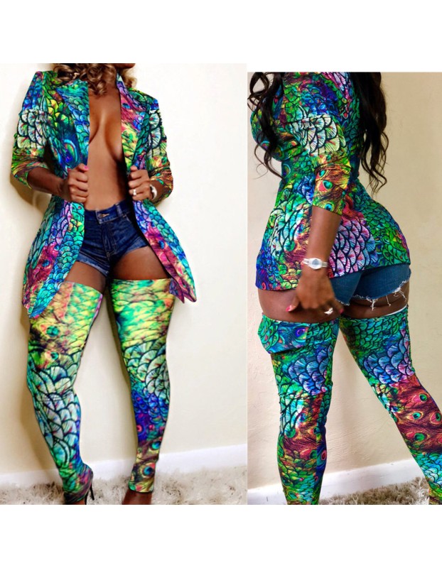 Sexy camo leopard print two piece set M6006