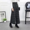 Autumn Winter Woolen Plaid Wide Leg Pants FG154