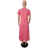 Solid color irregular skirt dress M8471