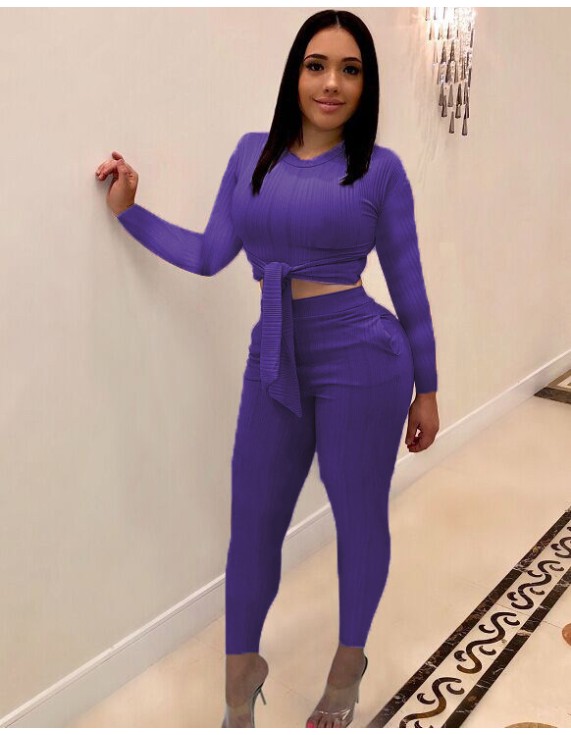 Women Knitted Casual 2 Piece Set M8452