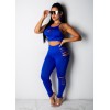 Fashion Two Piece Set Crop Top And Pants  M8358