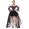 2Pcs Sexy Medieval Victorian Gothic Steampunk Corset With Skirt M1420