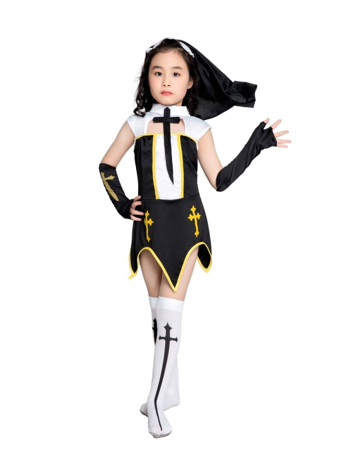 Children Halloween game uniform role playing nun costume uniform temptation M40645