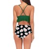 High Waist Sexy Floral Print Ruffles Bikini Set CC73