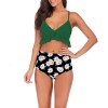 High Waist Sexy Floral Print Ruffles Bikini Set CC73
