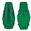 Women Lace Up 2 Layer Ruffles Tulle Asymmetrica Skirt M31714