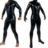 Mens Sexy PVC Leather Bodysuit Wet Look Bottom Crotch Zip Full Coat Zentai Tight Catsuit Jumpsuits XX6919