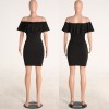 Off-shoulder Women Ruffle Dress M81092