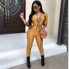 Front Zipper Sexy Rompers Womens Jumpsuit M8277