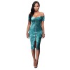 The diamond velvet zipper word brought the bandage dress skirt Night dress R704