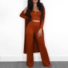 Solid Knitting Woman Autumn Winter 2 Piece Set M8263