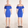 Off-shoulder Women Ruffle Dress M81092