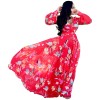 Women Maxi print dress long high quality Summer Beach Chiffon Party Dress M8214