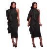 Sleeveless Turtleneck Lady Elegant Dinner Evening Maxi Dress M18091
