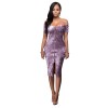 The diamond velvet zipper word brought the bandage dress skirt Night dress R704