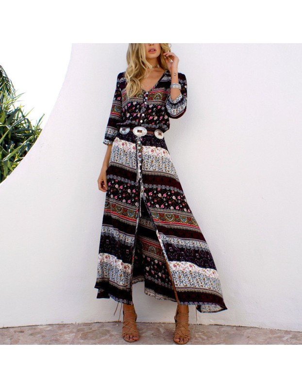 Boho Style Long Beach Summer Dress M30392