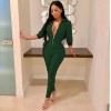 Front Zipper Sexy Rompers Womens Jumpsuit M8277