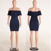 Off-shoulder Women Ruffle Dress M81092