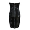 Off-shoulder Leather Bodycon Dress M7309