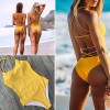Sexy Solid Bandage One Piece Monokini Swimsuit m18031