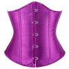Sexy women solid satin underbust corsets plus size black white M1743