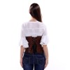 Black Floral Print Waist Cincher Corset M1330