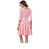 Pretty Fashion Office Lady Summer Casual Woman Dress With Belt