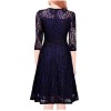 Women Lace Middle Sleeve Casual sexy Dress 2017 Party Dress