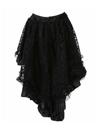 Summer Fashion Lace Pleated Solid Color Women Skirt Plus-Size M31673