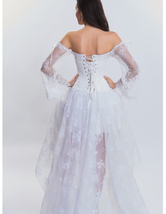 Lace long-sleeved corset gauze skirt suit M40450