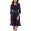 Pretty Fashion Office Lady Summer Casual Woman Dress With Belt
