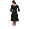 Pretty Fashion Office Lady Summer Casual Woman Dress With Belt