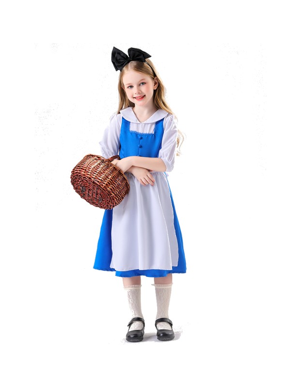 Beauty And The Beast Belle Maid Costume Cosplay Cosplay Alice Dress Halloween Show Costume YM0929 YM0930