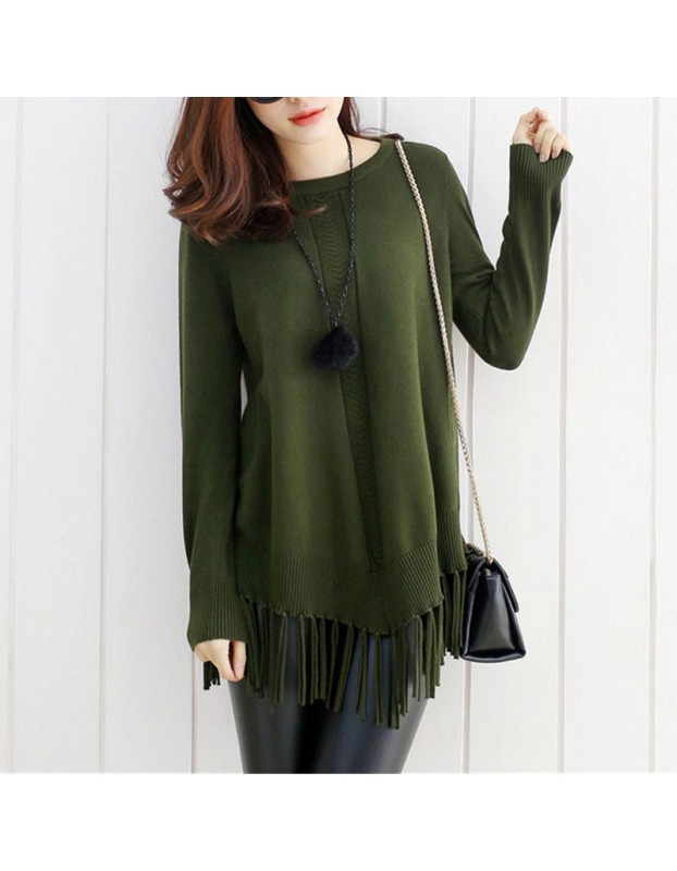 Women's Tassel Sweater Dress M2117
