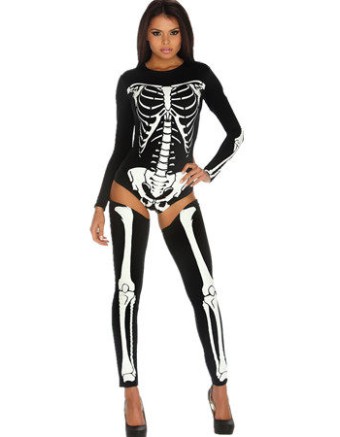 Fashion Skeletons Dancing Costume For Halloween