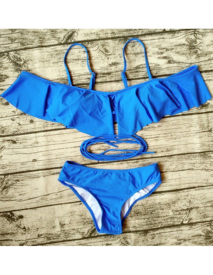 2017 New two piece Strappy Bathing Suit micro bikini Set Swimwear Women Sexy